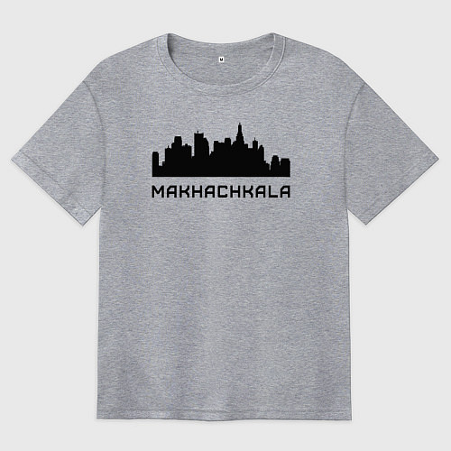 Женская футболка оверсайз Makhachkala / Меланж – фото 1