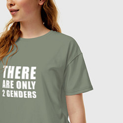 Футболка оверсайз женская There are only 2 genders, цвет: авокадо — фото 2