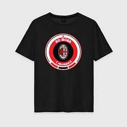 Футболка оверсайз женская AC Milan 1899, цвет: черный