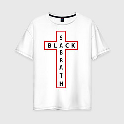 Футболка оверсайз женская Black Sabbath, цвет: белый