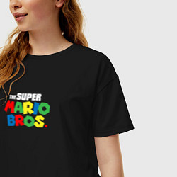 Футболка оверсайз женская The Super Mario Bros Братья Супер Марио, цвет: черный — фото 2