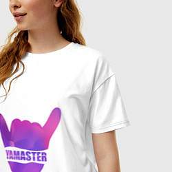 Футболка оверсайз женская Yamaster Gradient, цвет: белый — фото 2