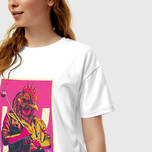 Женская футболка оверсайз Dangerous Jacket / Белый – фото 3