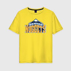 Футболка оверсайз женская Denver Nuggets, цвет: желтый