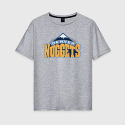 Футболка оверсайз женская Denver Nuggets, цвет: меланж