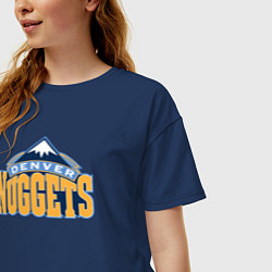 Футболка оверсайз женская Denver Nuggets, цвет: тёмно-синий — фото 2