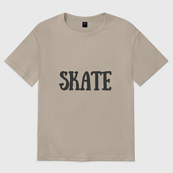 Футболка оверсайз женская Skate, цвет: миндальный