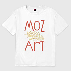Футболка оверсайз женская Моцарт art, цвет: белый