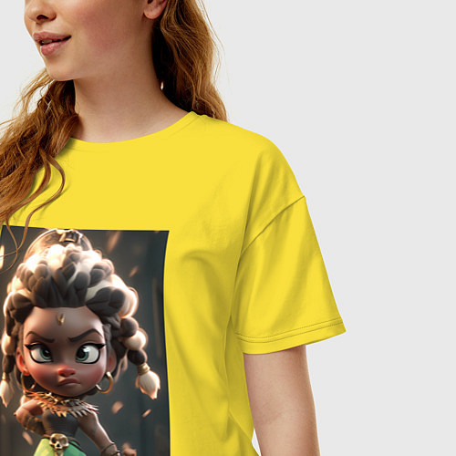 Женская футболка оверсайз Сенна Лига Легенд / Желтый – фото 3