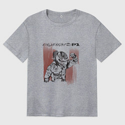 Женская футболка оверсайз Always P1 black