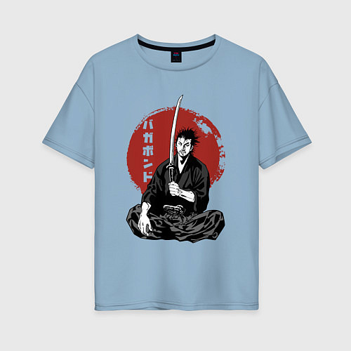 Женская футболка оверсайз Бродяга самурай / Мягкое небо – фото 1