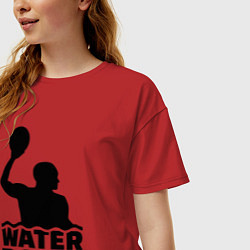 Футболка оверсайз женская Водное поло, цвет: красный — фото 2