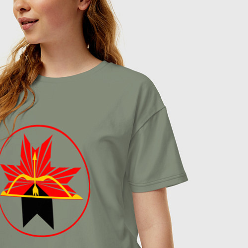 Женская футболка оверсайз Завьяловский район / Авокадо – фото 3