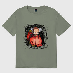 Футболка оверсайз женская Saitama hole, цвет: авокадо