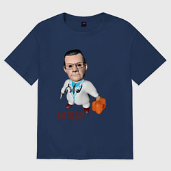 Футболка оверсайз женская Доктор со скорой рядом, цвет: тёмно-синий