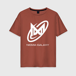 Футболка оверсайз женская Nigma Galaxy logo, цвет: кирпичный