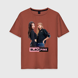 Футболка оверсайз женская Blackpink kpop, цвет: кирпичный