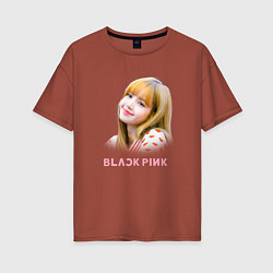 Футболка оверсайз женская Lisa Blackpink, цвет: кирпичный