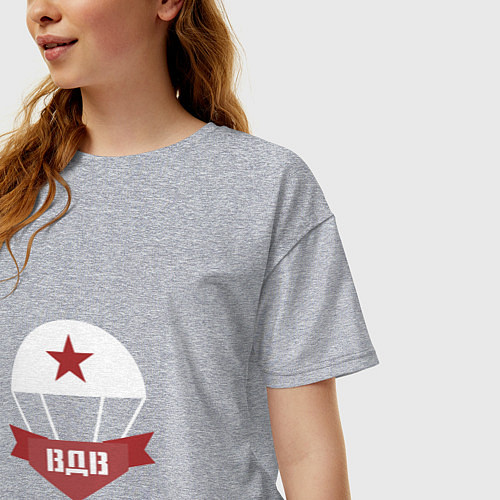 Женская футболка оверсайз Парашют ВДВ / Меланж – фото 3