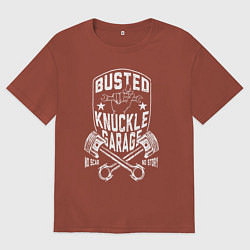 Футболка оверсайз женская Busted knuckle, цвет: кирпичный