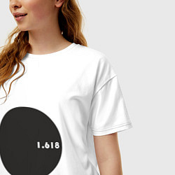 Футболка оверсайз женская Число Фибоначчи, цвет: белый — фото 2