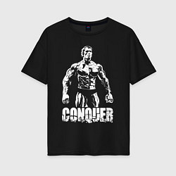 Футболка оверсайз женская Arnold conquer, цвет: черный