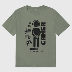 Футболка оверсайз женская Игроман, цвет: авокадо