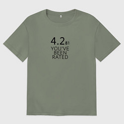 Футболка оверсайз женская Нырок - Черное зеркало, цвет: авокадо