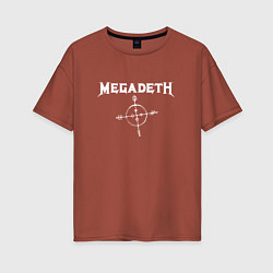 Футболка оверсайз женская Megadeth: Cryptic Writings, цвет: кирпичный