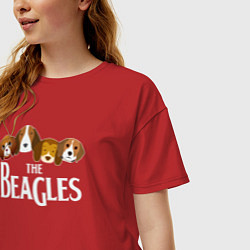 Футболка оверсайз женская Бигли, цвет: красный — фото 2