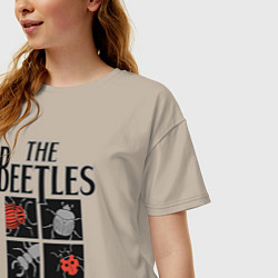 Футболка оверсайз женская Beetles, цвет: миндальный — фото 2