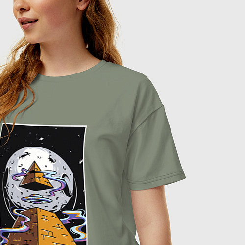Женская футболка оверсайз Alien UFO / Авокадо – фото 3