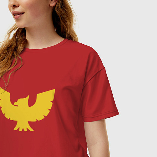 Женская футболка оверсайз Captain falcon / Красный – фото 3