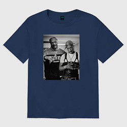 Футболка оверсайз женская Old Gangstars, цвет: тёмно-синий