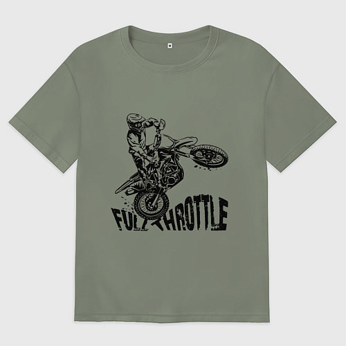 Женская футболка оверсайз Полный газ / Авокадо – фото 1