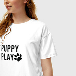 Футболка оверсайз женская Puppy Play, цвет: белый — фото 2