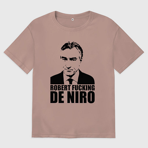 Женская футболка оверсайз Robert De Niro / Пыльно-розовый – фото 1
