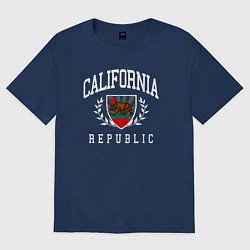Футболка оверсайз женская Cali republic, цвет: тёмно-синий