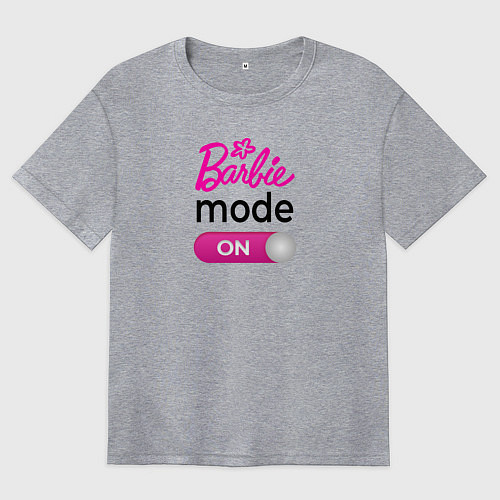 Женская футболка оверсайз Барби мод / Меланж – фото 1