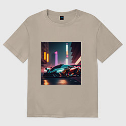 Футболка оверсайз женская Суперавто, цвет: миндальный