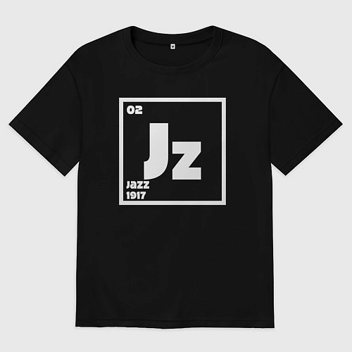 Женская футболка оверсайз Jazz 1917 / Черный – фото 1