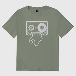 Футболка оверсайз женская Кассетка, цвет: авокадо