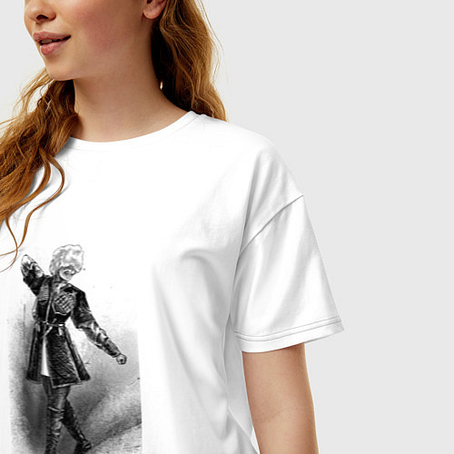 Женская футболка оверсайз Горский танец / Белый – фото 3