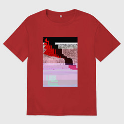 Женская футболка оверсайз Abstract glitch