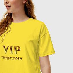 Футболка оверсайз женская VIP персона, цвет: желтый — фото 2