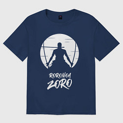 Футболка оверсайз женская Ророноа Зоро, цвет: тёмно-синий