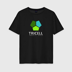 Футболка оверсайз женская Tricell Inc, цвет: черный