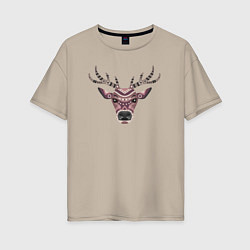 Женская футболка оверсайз Brown deer