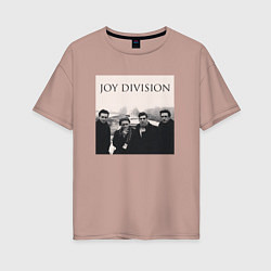 Футболка оверсайз женская Тру фанат Joy Division, цвет: пыльно-розовый