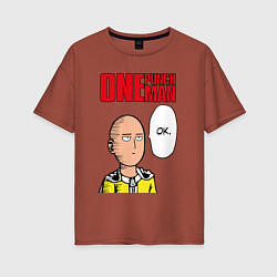 Женская футболка оверсайз Saitama - one punch man